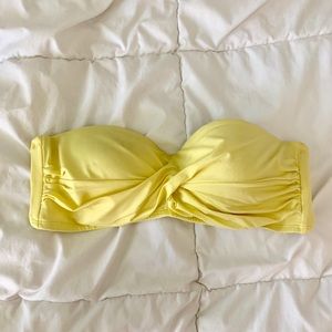 Yellow Bandeau Bikini Top